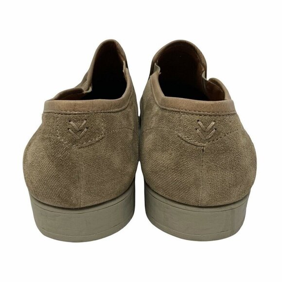John Varvatos Mens Dylan Side Gore Loafers Shoes Khaki Tan Leather Slip On 13 M main image 4
